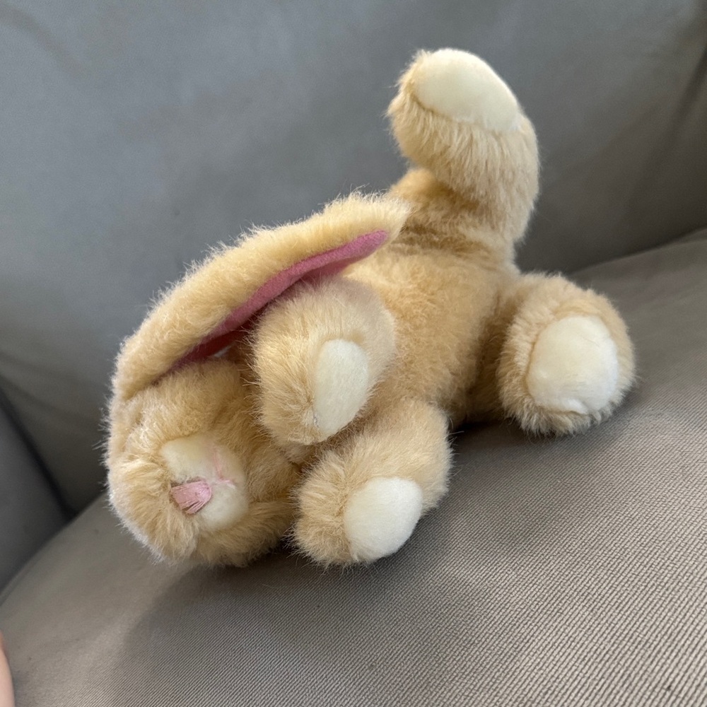 Cuddly 8” Tan Bunny Toy - Picture 4 of 6